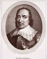 Oliver Cromwell, Attributed to Maurin, Engraved by de Langlume